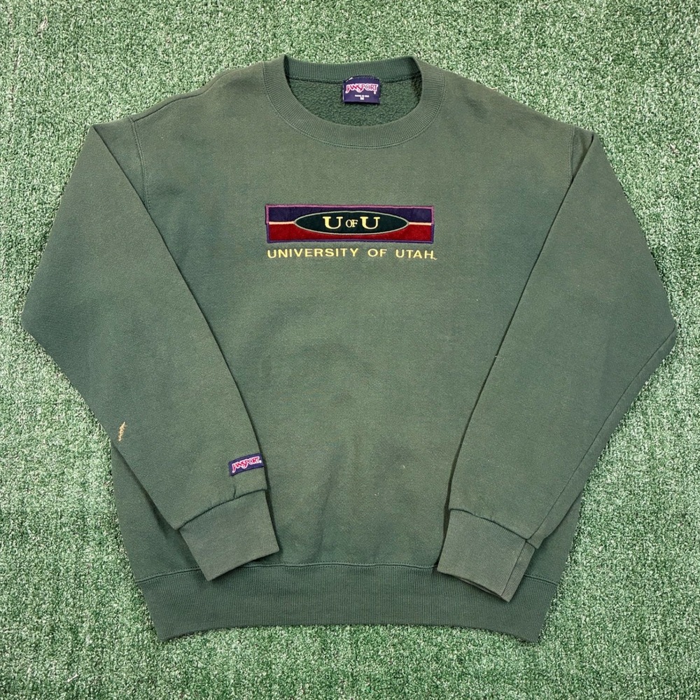 Vintage 90s Jansport University of Utah Embroidered Crewneck Sweatshirt‎